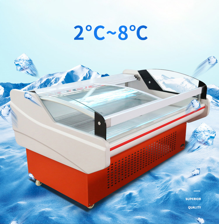 glass top lockable chest freezer for meat from China manufacturer
